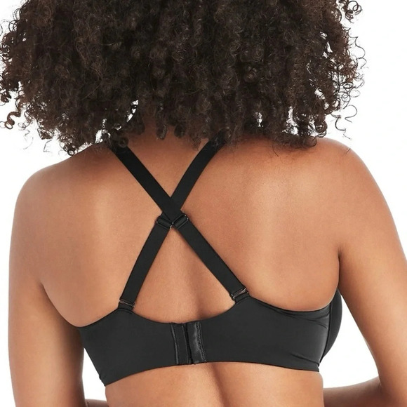 NWOT Maidenform One Fab Fit Modern Demi T-shirt Underwire Bra DM7543 Black 36DD - Picture 3 of 14